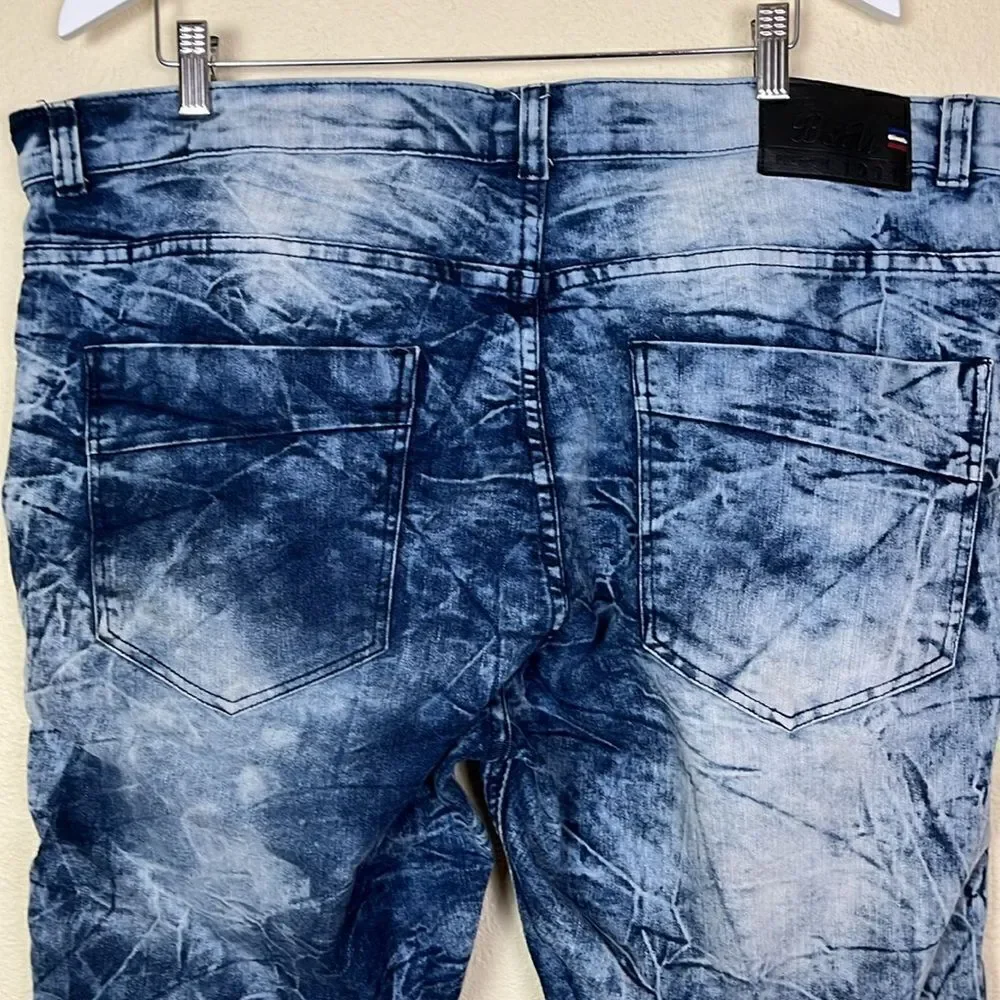 Bleeker & Mercer acid wash jeans 42” waist x 32” inseam